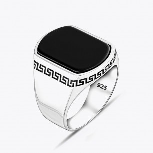 Black Onyx Stone Handmade 925 Sterling Silver Ring