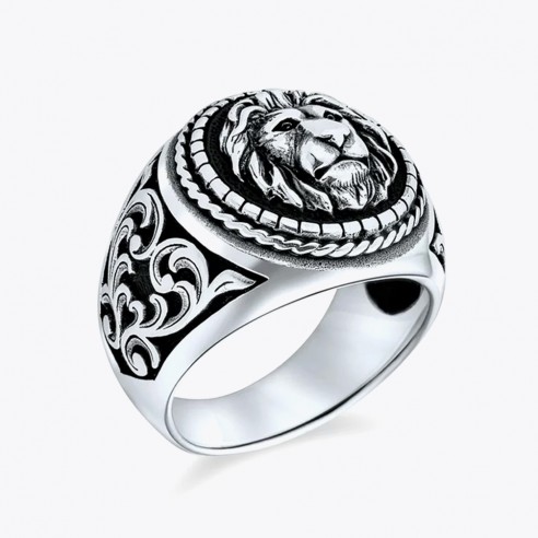 925 Sterling Silber Lion Figured Ring