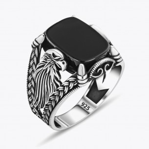 Eagle Figured Silver Ring