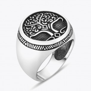 Tree of Life 925 Sterling Silver Men's Ring