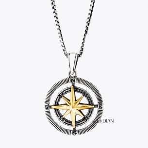 Compass Pendant with Chain...