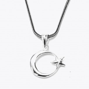 Moon Star Necklace in 925...