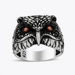 Owl Figure 925 Sterling Silver Ring