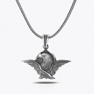 Eagle Figure 925 Sterling Silver Necklace