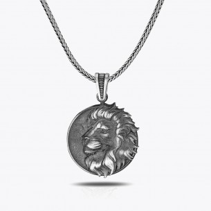 Lion Figure 925 Sterling Silver Necklace