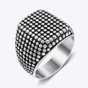 Dot Embroidered 925 Sterling Silver Ring
