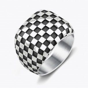 Quadratisches Design 925 Sterling Silber Ring