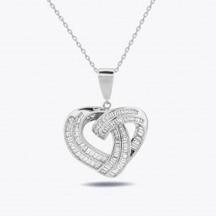 Baguette Diamond Heart...