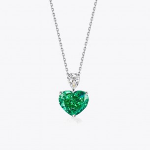 Grünes Herz-Halskette