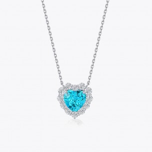 Aqua Heart Necklace