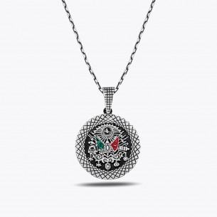 Ottoman State Coat of Arms Silver Necklace