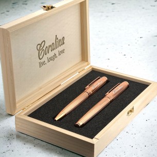 Personalized Rose Gold Pen Set
