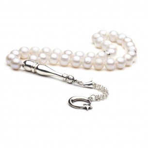  Pearl Stone Sterling Silver Prayer Beads