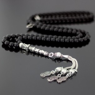 Jasper Stone Silver Prayer Beads