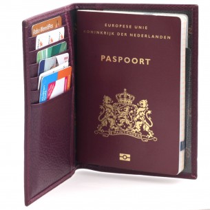 Kişiye Özel Mor Renkli Gerçek Deri Pasaportluk
