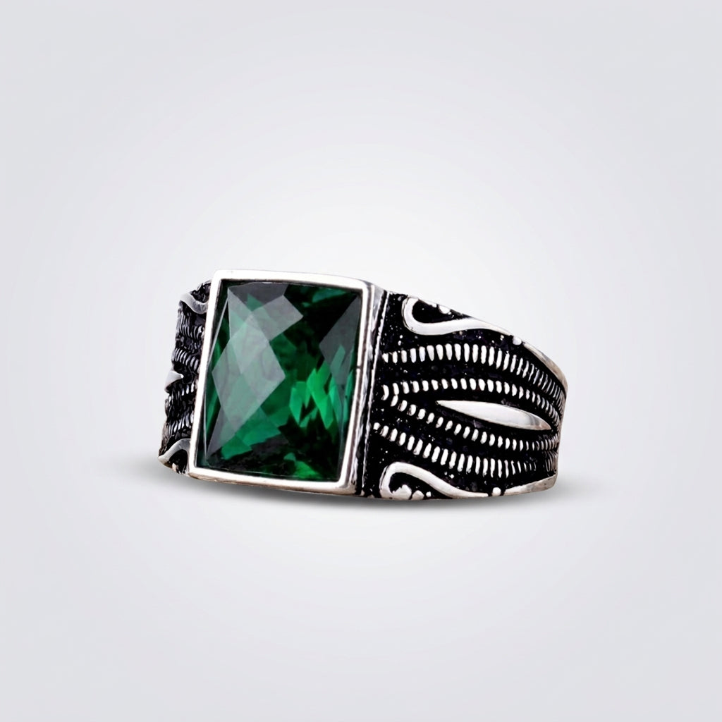 Bague Homme Onyx Crown | Argent 925