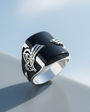 OTTOMAN TUĞRALI ONLS STONE SILVER RING