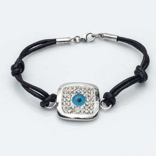 Evil Eye Bracelet In Sterling Silver