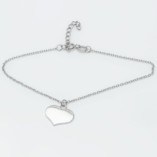 Heart Bracelet In Sterling Silver