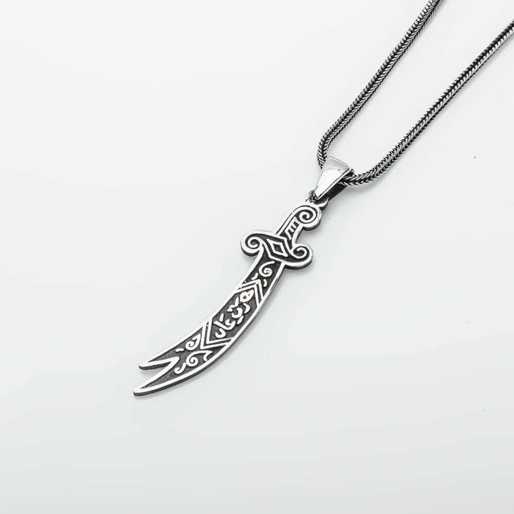 Sterling Silver Sword Men Necklace Jewelry