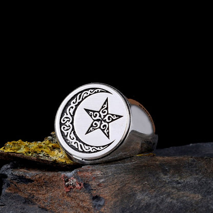 925 Sterling Silver Ayyıldız Model Men's Ring