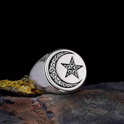 925 Sterling Silver Ayyıldız Model Men's Ring