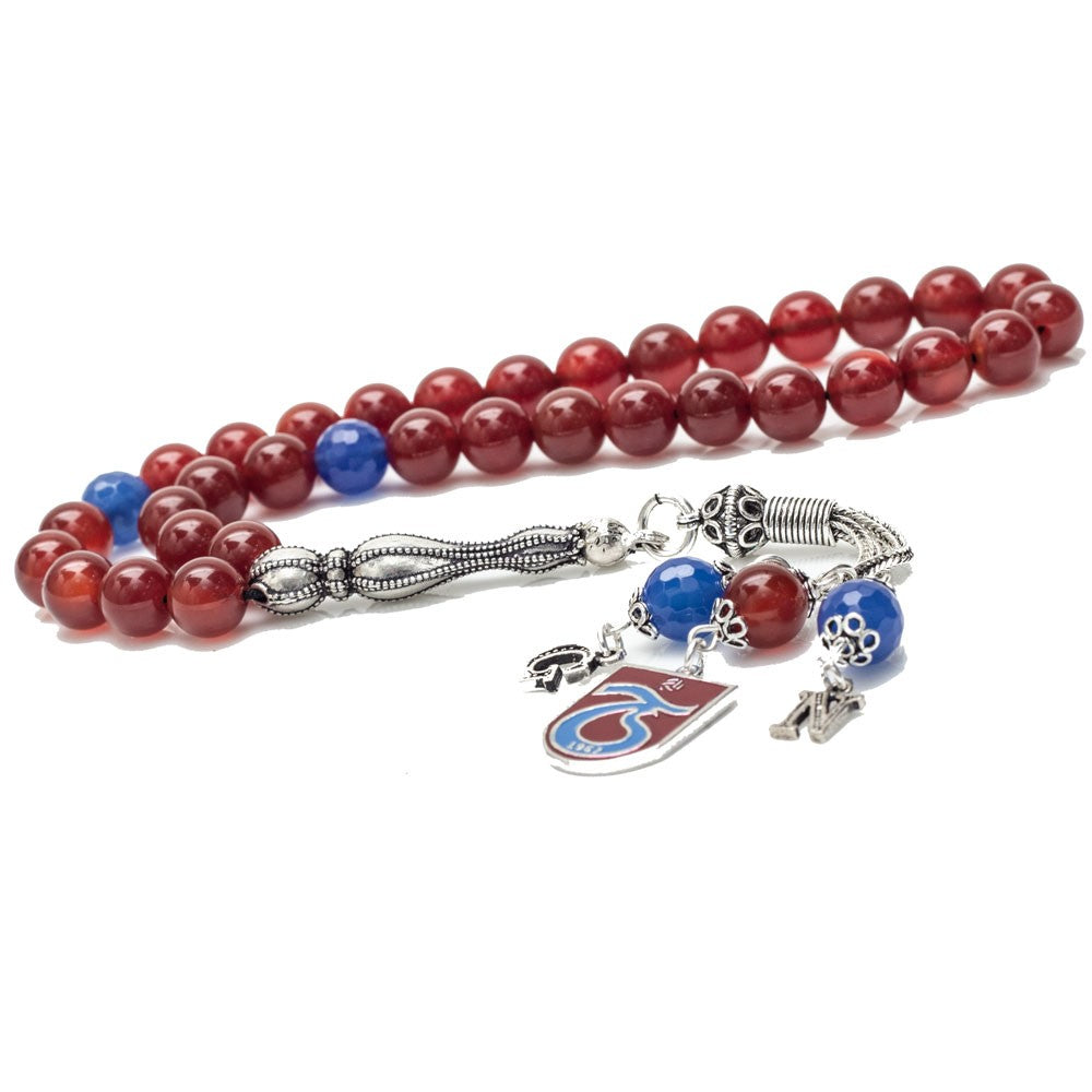 Gemstone TrabzonSpor Silver Prayer Beads