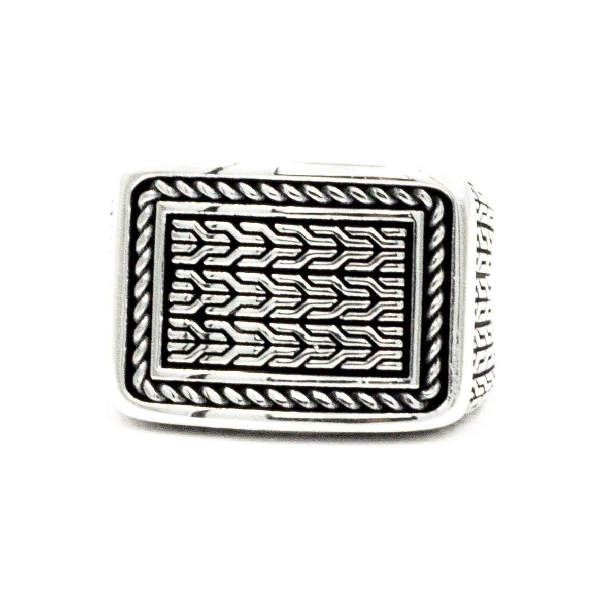 925 Sterling Silver Signet Men's Ring