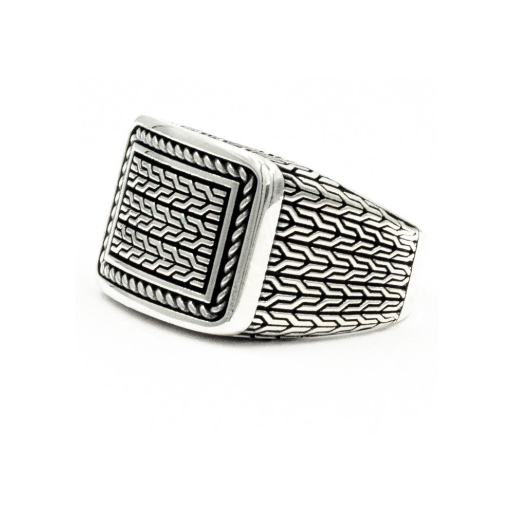 925 Sterling Silver Signet Men's Ring