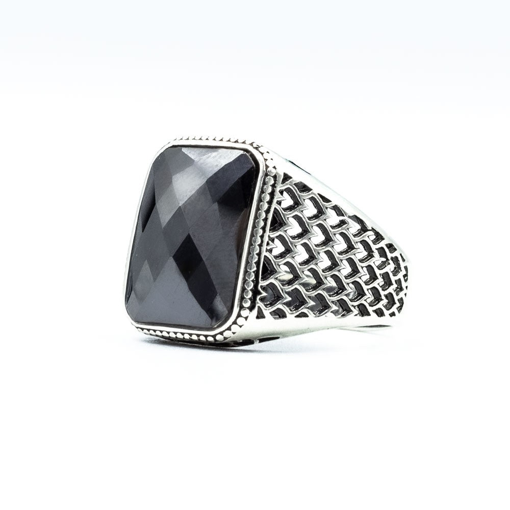 Black Onyx 925s Silver Ring