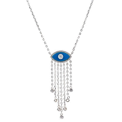 Collier en argent pour les yeux nazar