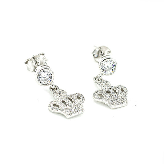 Sterling Silver Cubic Zirconia White Earrings