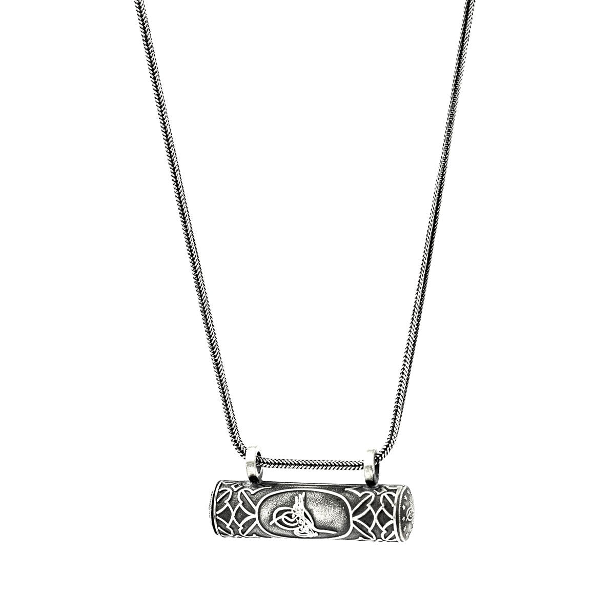 Sterling Silver Tughra Muska Necklace Jewelry