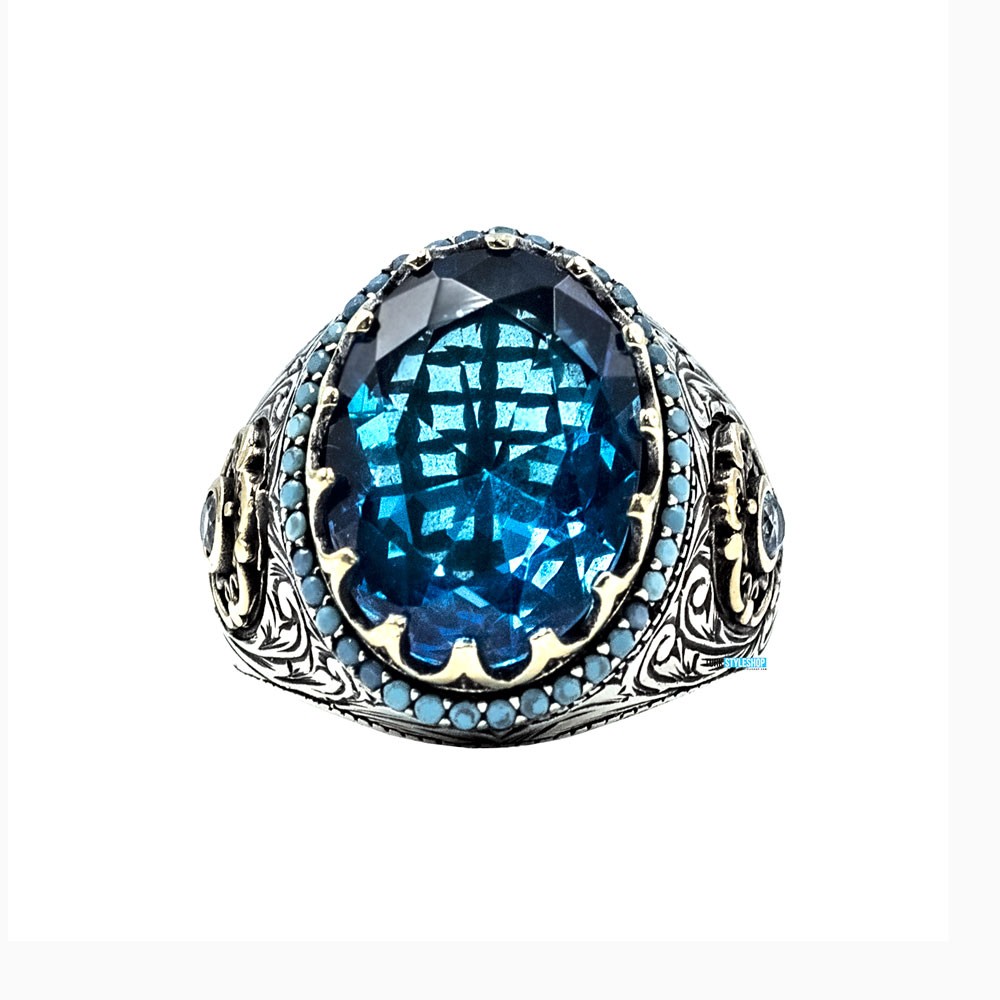 Blue Stone Handmade 925 Sterling Silver Ring