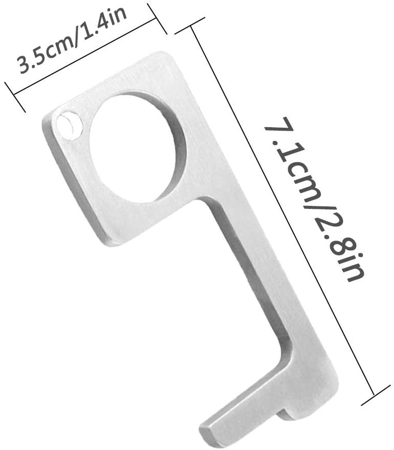 Berührungsloser Türöffner, tragbar, EDC-Türöffner, Werkzeug, hält Ihre Hände sauber, Mehrzweck mit Gravur