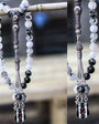 BJK Quartz Stone Silver Silver Rosary