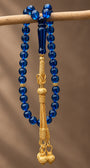 Blue Sapphire Amber Prayer Beads | 1000 Silver Kazaz Tassel
