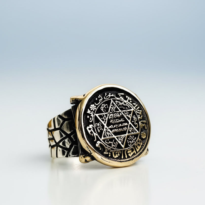 925 Sterling Silver Seal Suleyman Ring