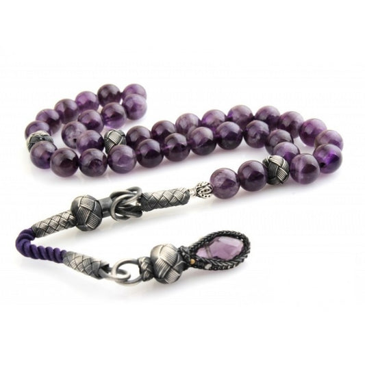 Amethyst Stone Tasbih with 1000k Sterling Silver