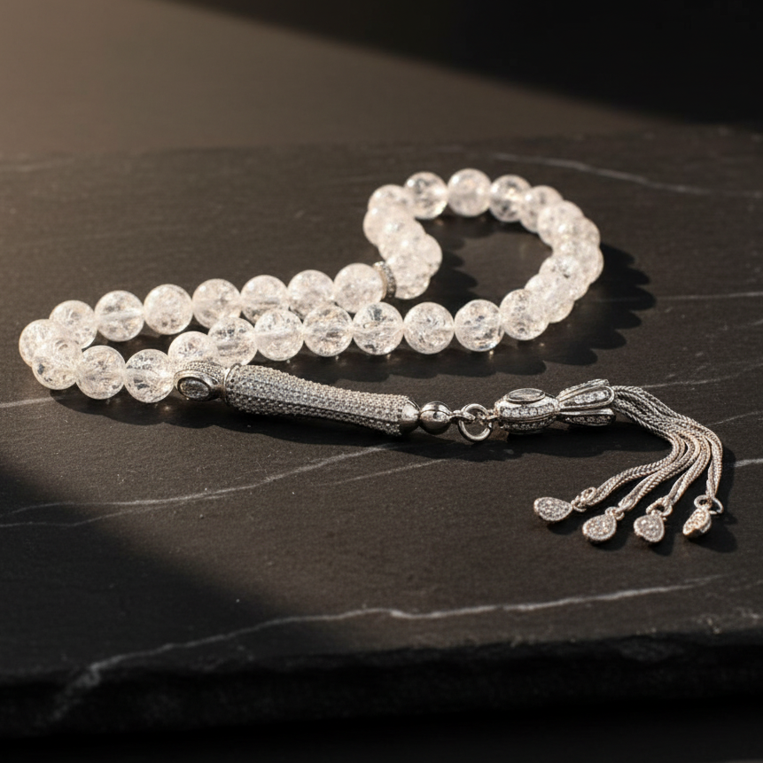 925 Sterling Silver Stone Rosary