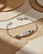 Bracelet Identité Enfant Trèfle Personnalisé | Argent 925