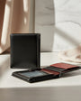 Black Red Real Leather Wallet