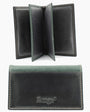 Black green leather card