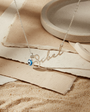 Silver necklace named Handwriting Nazar