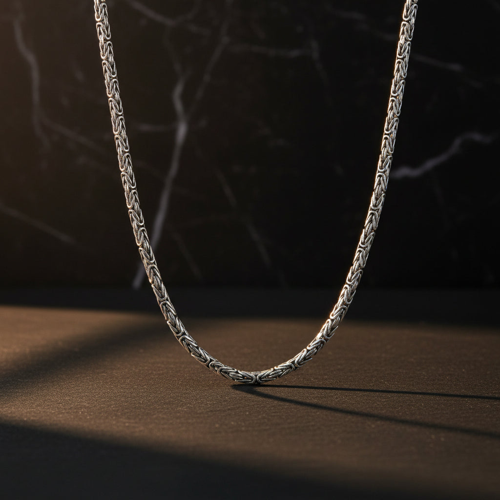 925 Sterling Silver Oval King Chain (2 mm)