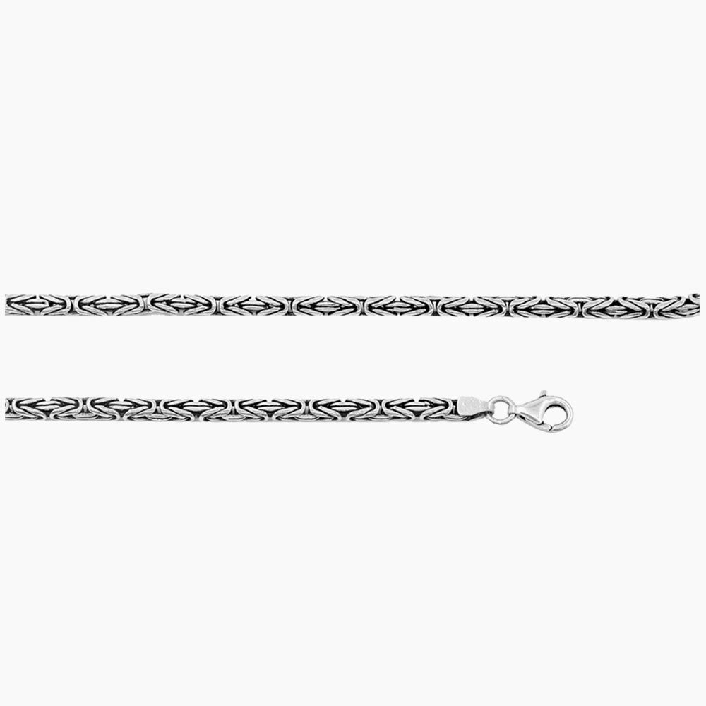 925 Sterling Silver Oval King Chain (2 mm)