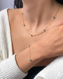 Nazar Necklace Bracelet Set Blue Aura