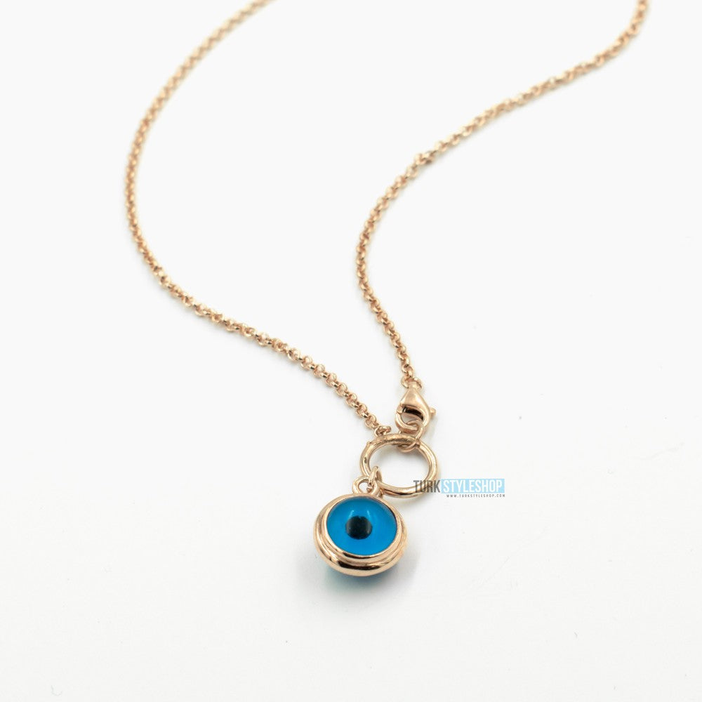 Evil Eye Necklace in Sterling Silver