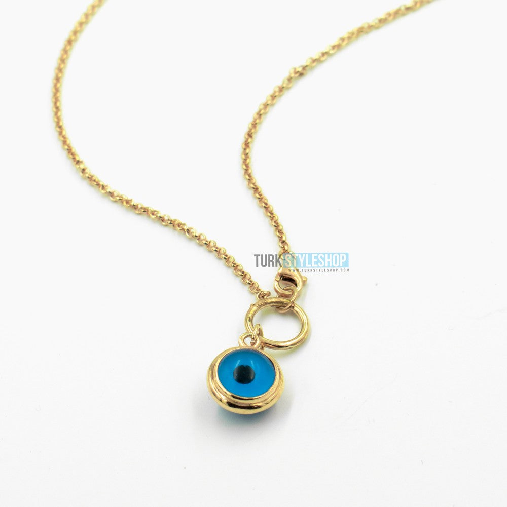 Evil Eye Necklace in Sterling Silver