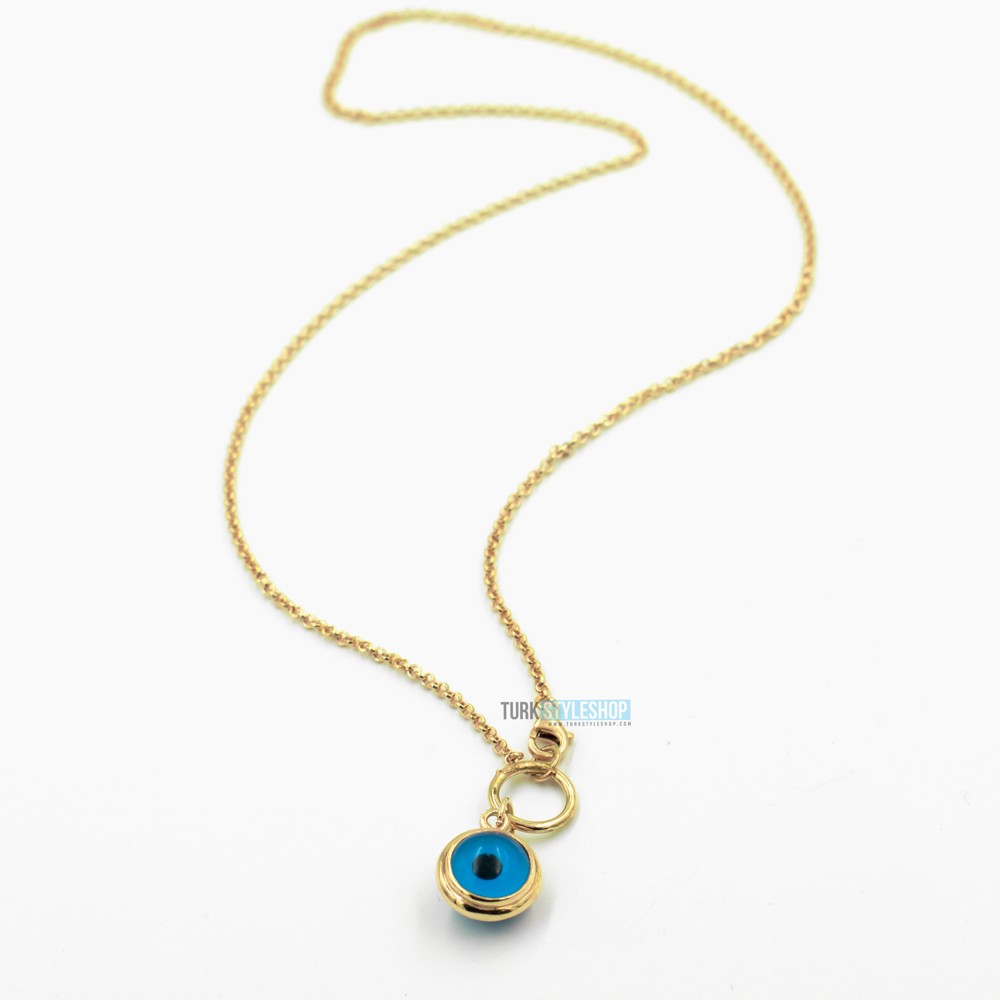 Evil Eye Necklace in Sterling Silver